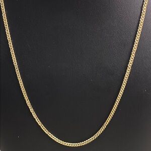 New 18k gold filled Cuban link necklace chain 22”